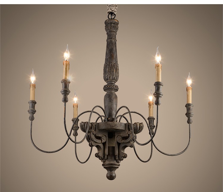 Popular Reclaimed Wood Chandelier Lamp (WH-CI-28)