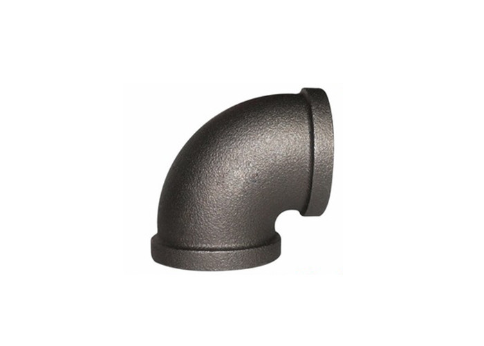 Smooth Surface Malleable Iron Elbow Black Galvanized Pipe Fittings Eco Friendly