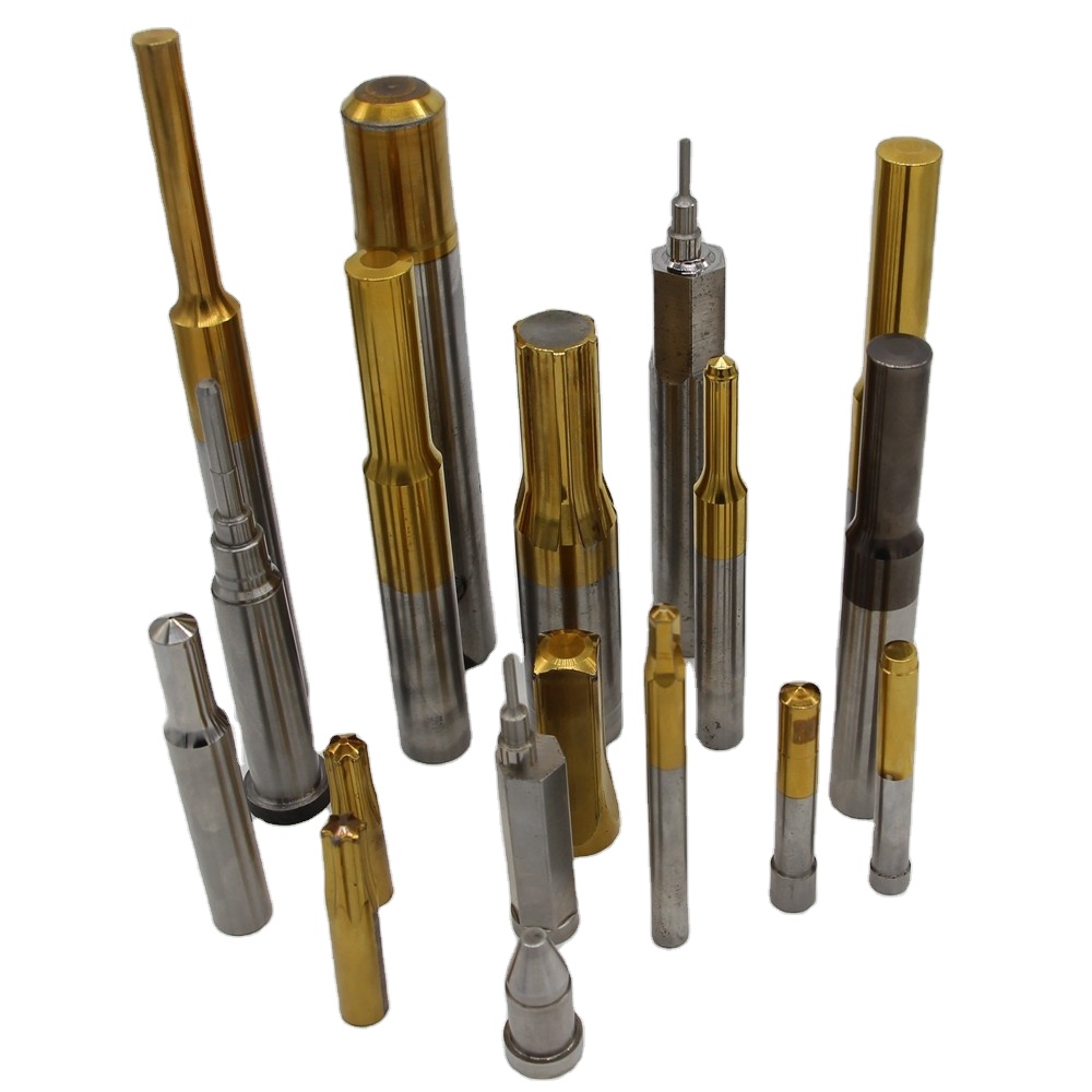 2025 New Design Cold Heading Process TiN Coating Punch Pin With M42 And H59 HSS Punches High Red Hardness Wear Resistance
