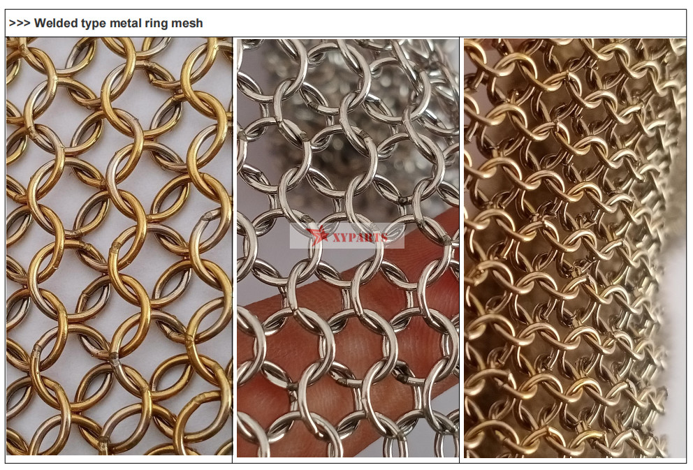 Stainless Steel Ready To Hang Chainmail Curtain 0.8x7mm For Architecture Decoration