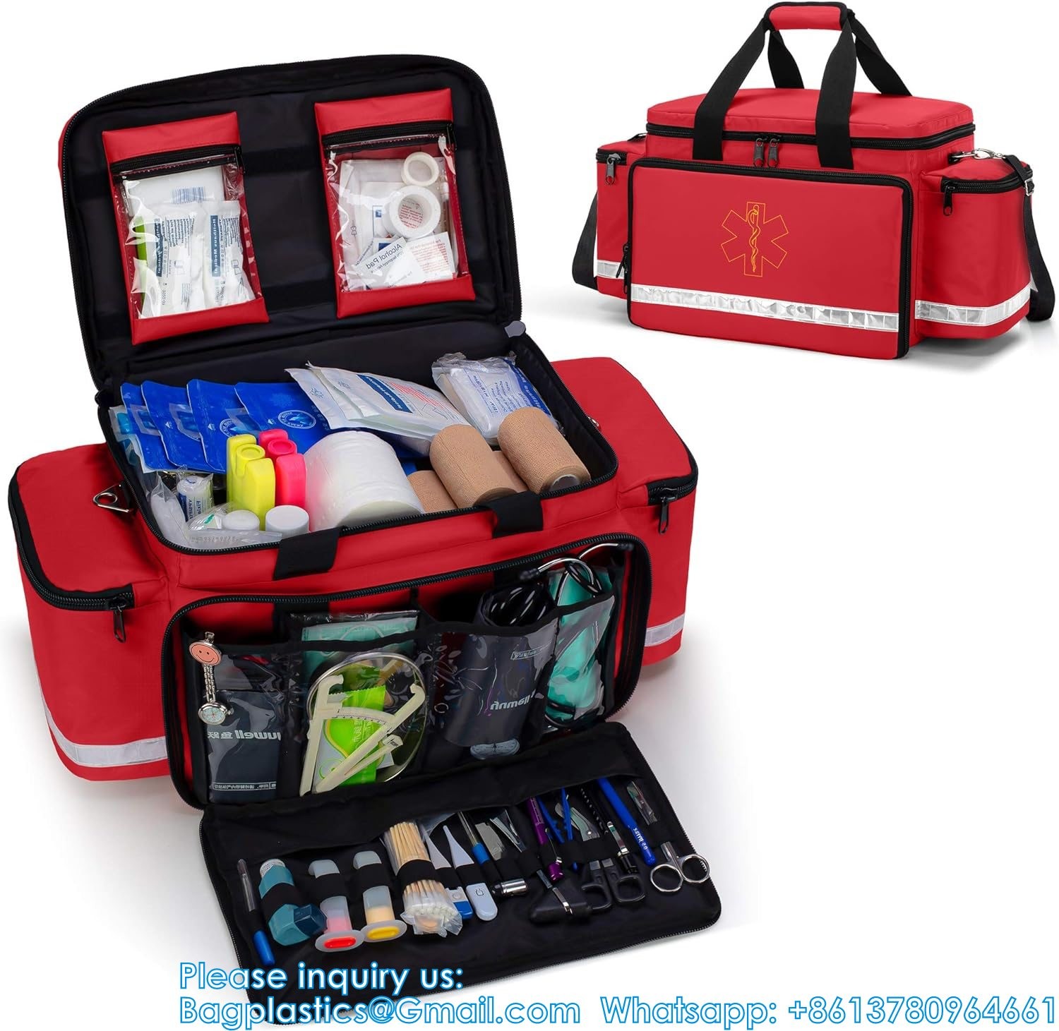 Emergency Medical Backpack 50L Responder Trauma Bag For EMT, Home Care Professional First Aid Kits Storage Medical Bag