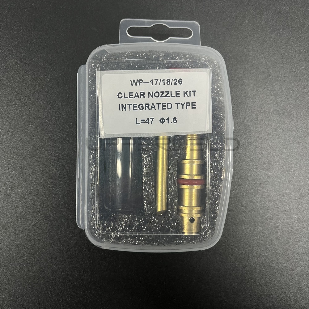 Wp17/18/26 Tig Welding Torch Clear Nozzle Kit Integrated Type L 47 1.6 for Glass Cups