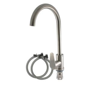  304 Stainless Steel Flexible Pull Out Down Kitchen Mixer Tap Modern Silver Sink Faucet Manufactures