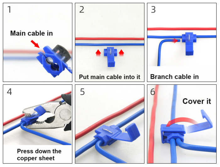 Non Destructive Quick Wire Connectors / Blue Scotch Lock Wire Connectors