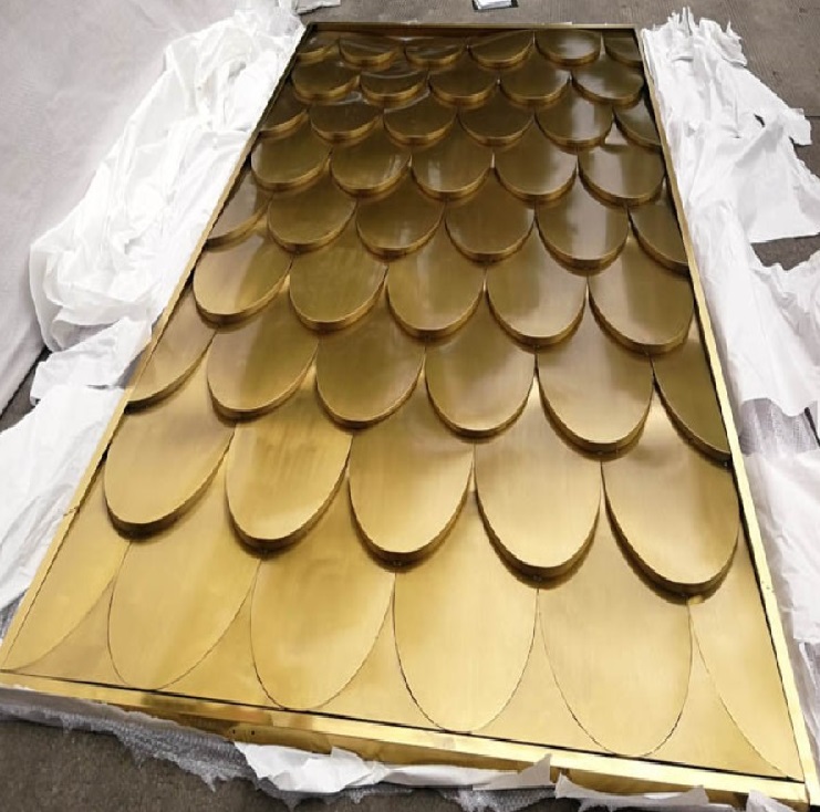 Customized size decorative metal brass screen room dividers