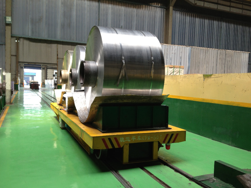 Steel Coil Handling Tail Rail Transfer Trailer With V-Frame