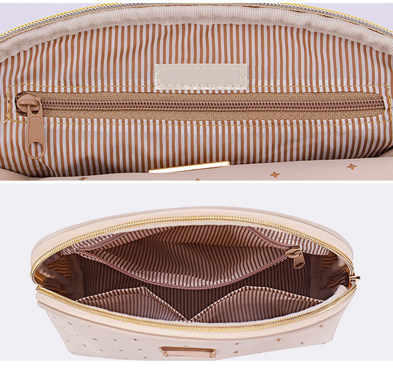 Korea Shell Shape Small Travel Polyester Cosmetic Bag