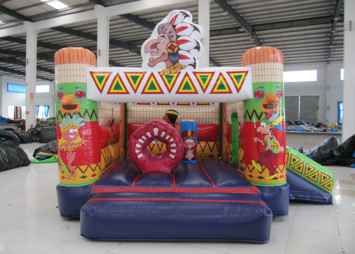 Inflatable India mini bouncer combo multi play classic inflatable mini jumping house with small slide kids bouncy house