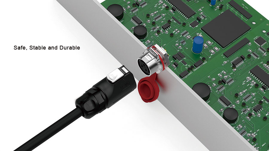 LP Series M16 Installation Diameter 3Pin Plugs and Sockets Connector IP67 3 Wires Waterproof Cable to Panel Mount Board