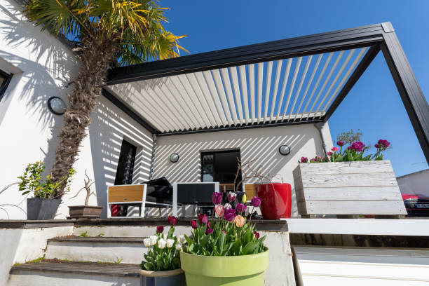 Adjustable & Weather-Resistant Aluminum Louver Pergola Modern Outdoor Living