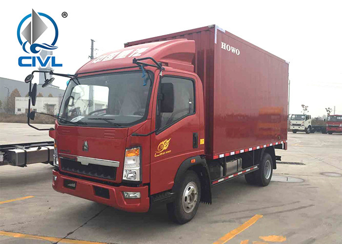 4x2 Van Cargo Truck 3 Ton Mini Howo Light Duty Commercial Trucks Fence Lorry Truck