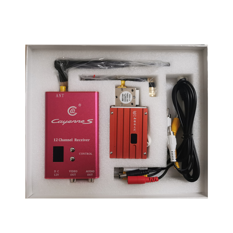 1.2GHz 1.3GHz FPV Video Transmitter and Receiver Long Range 8W Wireless Video Link 12V DC