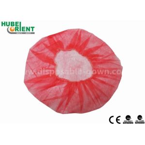 Single Elastic Polypropylene Non Woven Bouffant Cap With Waterproof Function