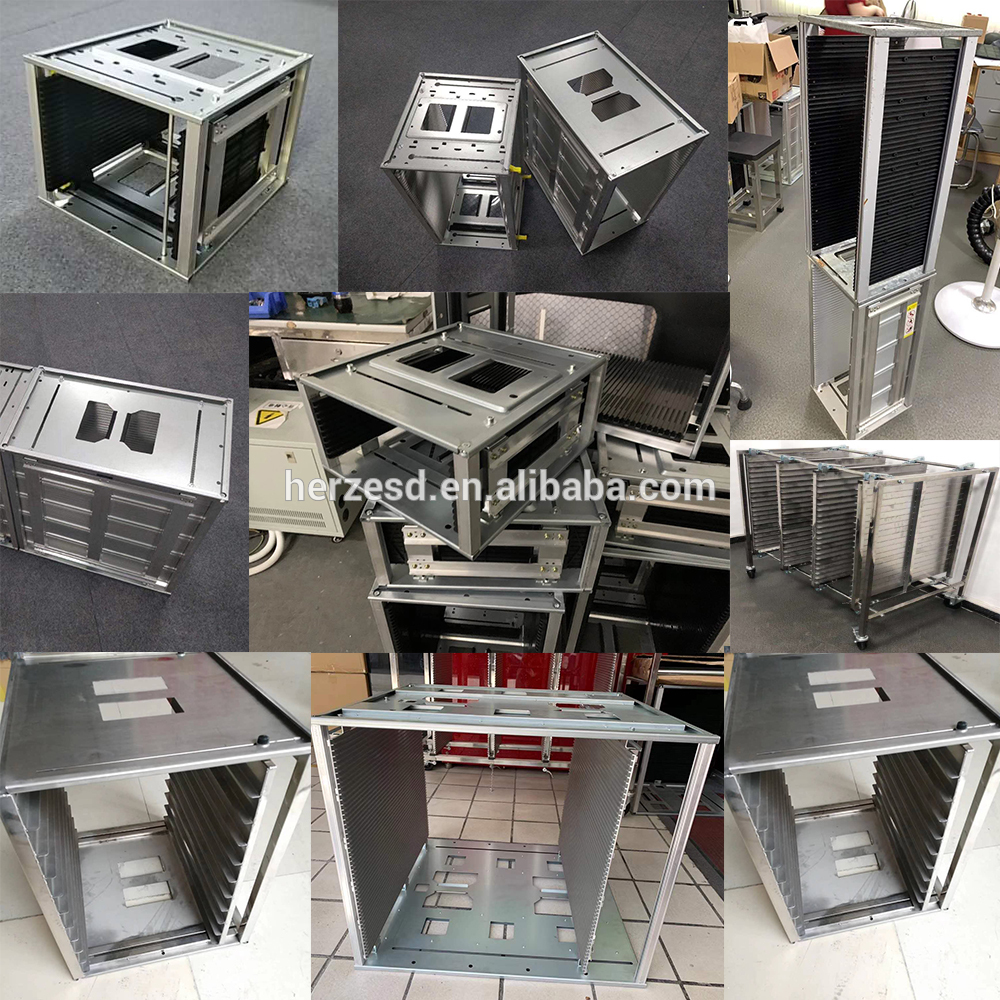 SGS Foldable 80-250mm PCB Magazine Industrial Rack Shelving
