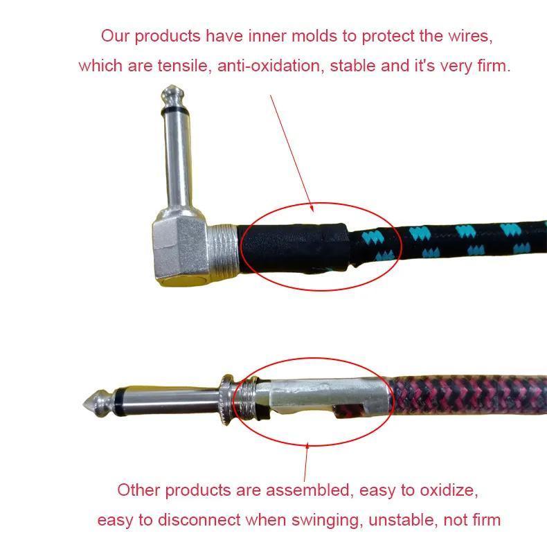 Guitar Cable 10FT Electric Instrument Audio Cable 3m Jack to Jack