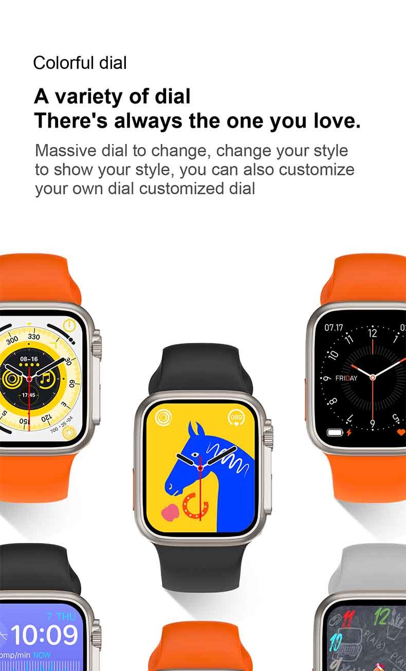 Android Waterproof Smart Watch T900 Ultra Build In 200mah Battery Capacity