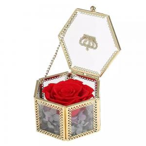 China Wholesale preserved flower gift box new design acrylic box preserved roses on sale