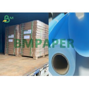 80gsm Double / Single Side Matt Blue CAD Plotter Printing Paper Roll
