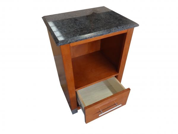 Quality Stone Top Wooden Hotel Bedside Tables One Drawer For Bedroom MDF Board for sale