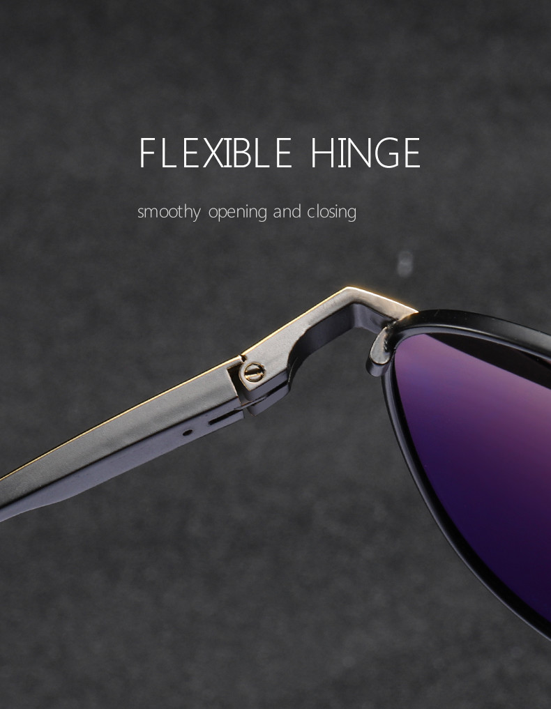 Fashion Polarized UV400 Mens Pilot Sunglasses With Metal Hinge 146MM