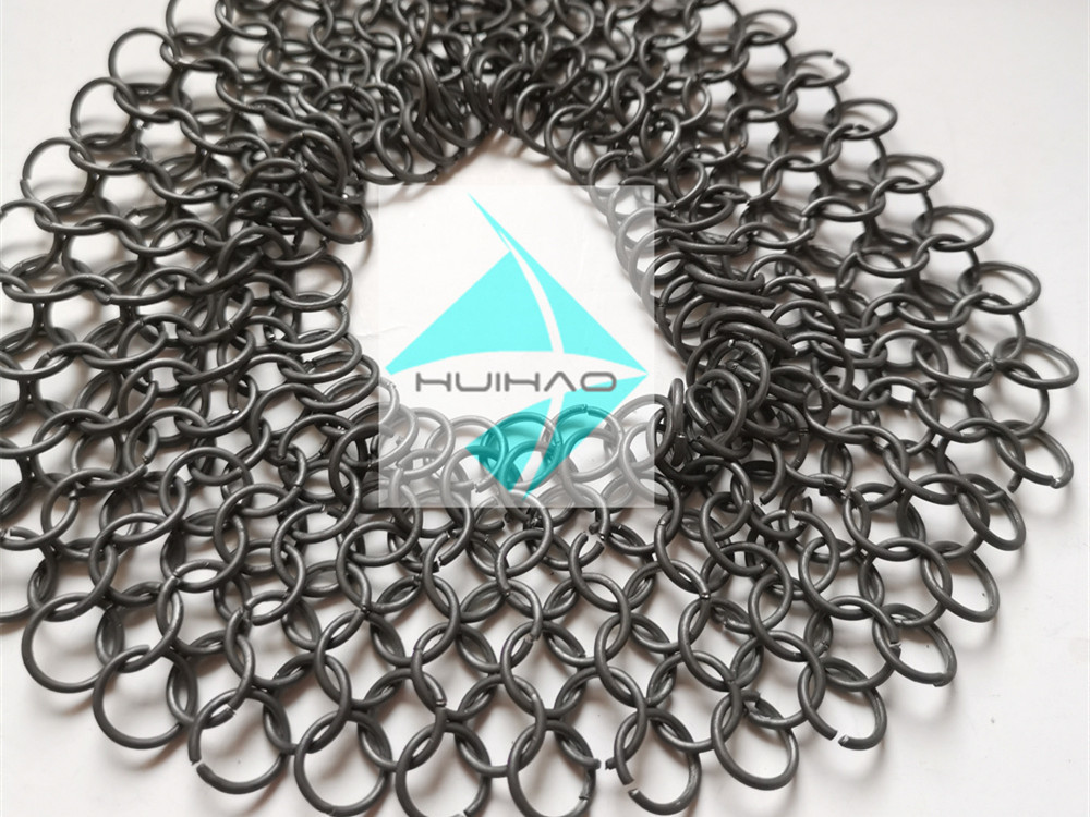 DIY Stainless Steel Aluminum Chainmail Metal Ring Mesh Dice Bag With Color Plated