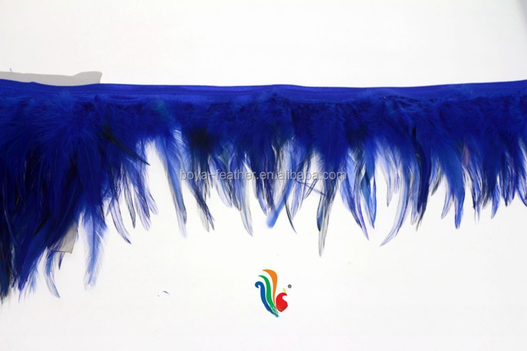 Party Decoration Stretch Saddle Hackle Feather Fringe Trim Shipment DHL Pattern Dyed