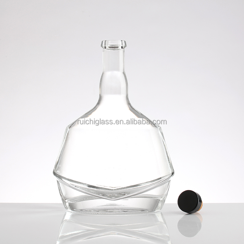 Unique Design 500ml 750ml Glass Bottle for Tequila Competitive and Super Flint Glass