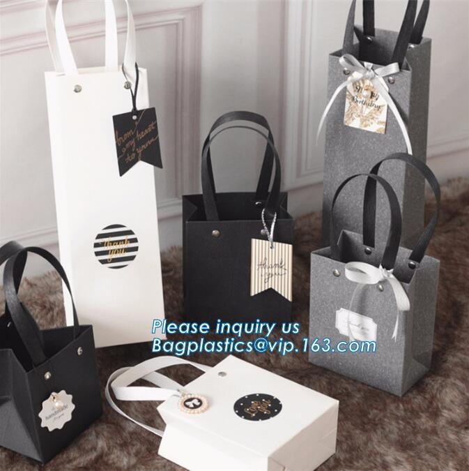 Flower carrier bag with different color customized pot plants kraft paper bag with handle,stamping logo fancy paper flow
