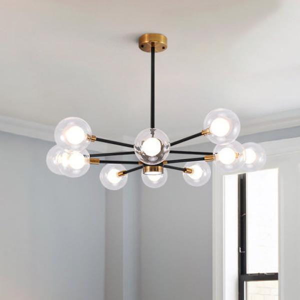 Nordic Molecular LED Pendant Lights Creative Chandelier Bedroom Living Room