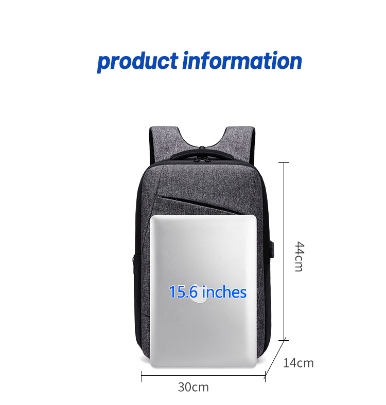19 Litre Slim Laptop Multi Functional Backpack 15.6 Inch OEM ODM