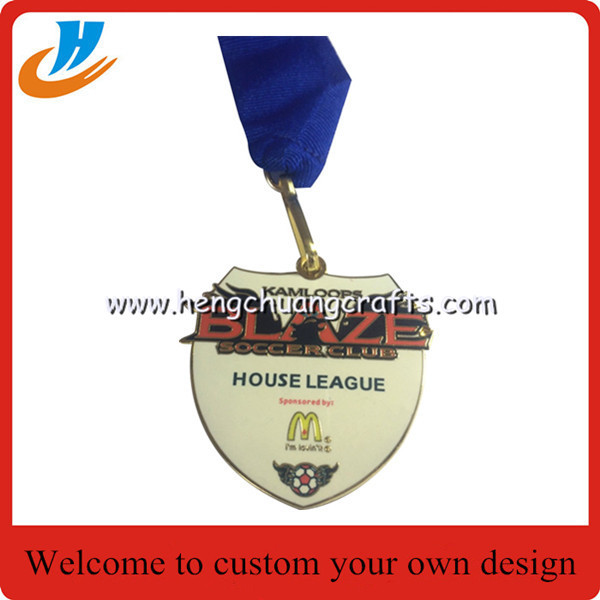 Sports events gold silver medals,die casting process medal with plated color