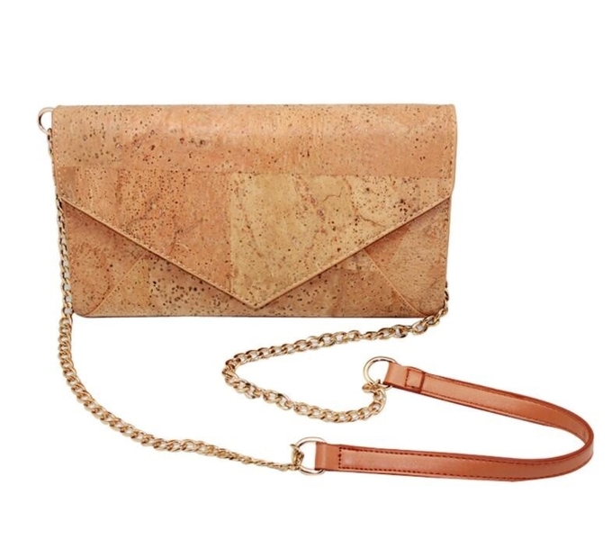 2022 Amazon Hot Sell Ladies Faction Shoulder Bag with Eco Cork 24x6x14.5cm