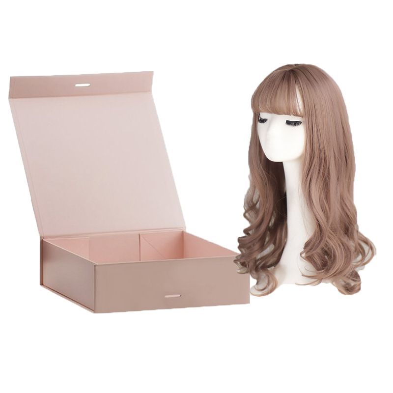 Wholesale Custom Folding Foldable Magnet Packaging Cardboard Box Rigid Gift Magnetic Packing Boxes for Human Hair Extension Wig Accessories
