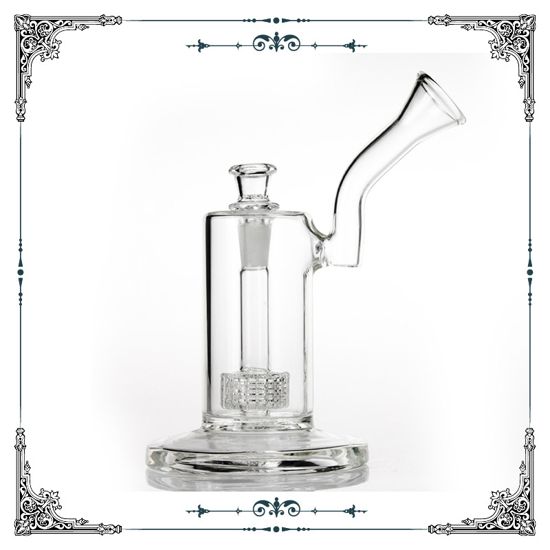 Hand Blown Glass Water Bubbler 8.5 Inches Matrix Perc Mini Smoking Water tube