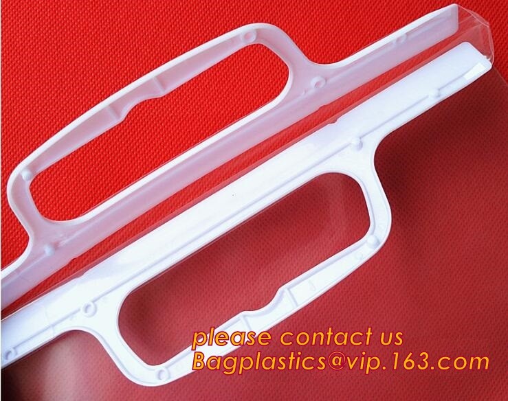 hanger bag with zip lock on the top,Frosted Zip lockk bag EVA PVC hanger bag for clothes, EVA frost drawstring bag, Froste