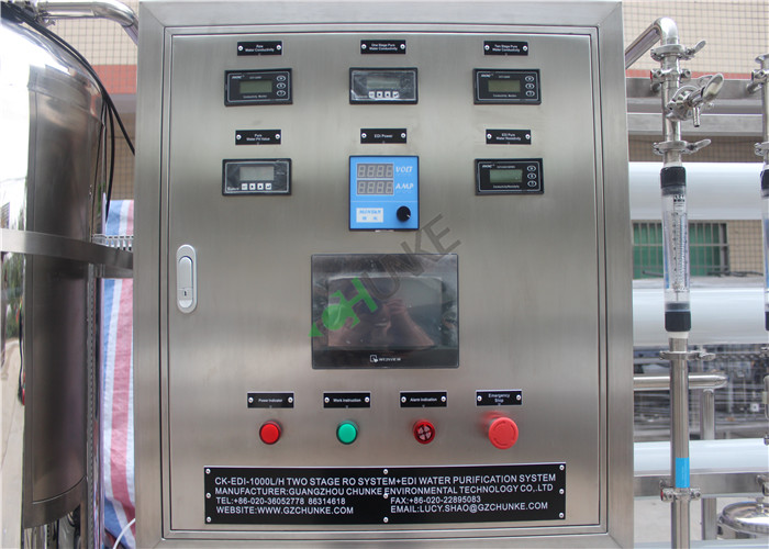 Ultra Pure EDI Water Treatment System / Seawater Desalination Plant 0.75-15kw