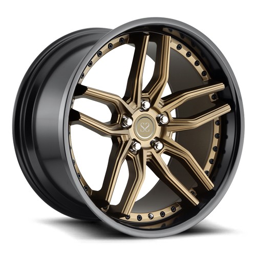 20 inch customized red spoke 2 piece forged car wheel rim china