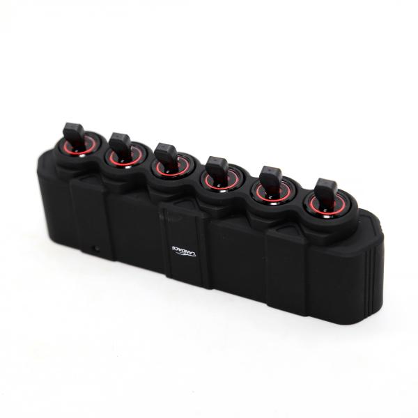 Quality 2023 Aluminum Alloy Wireless LED Light Controller 6-gang Switch Panel With Relay Car Used OEM Accepted for sale