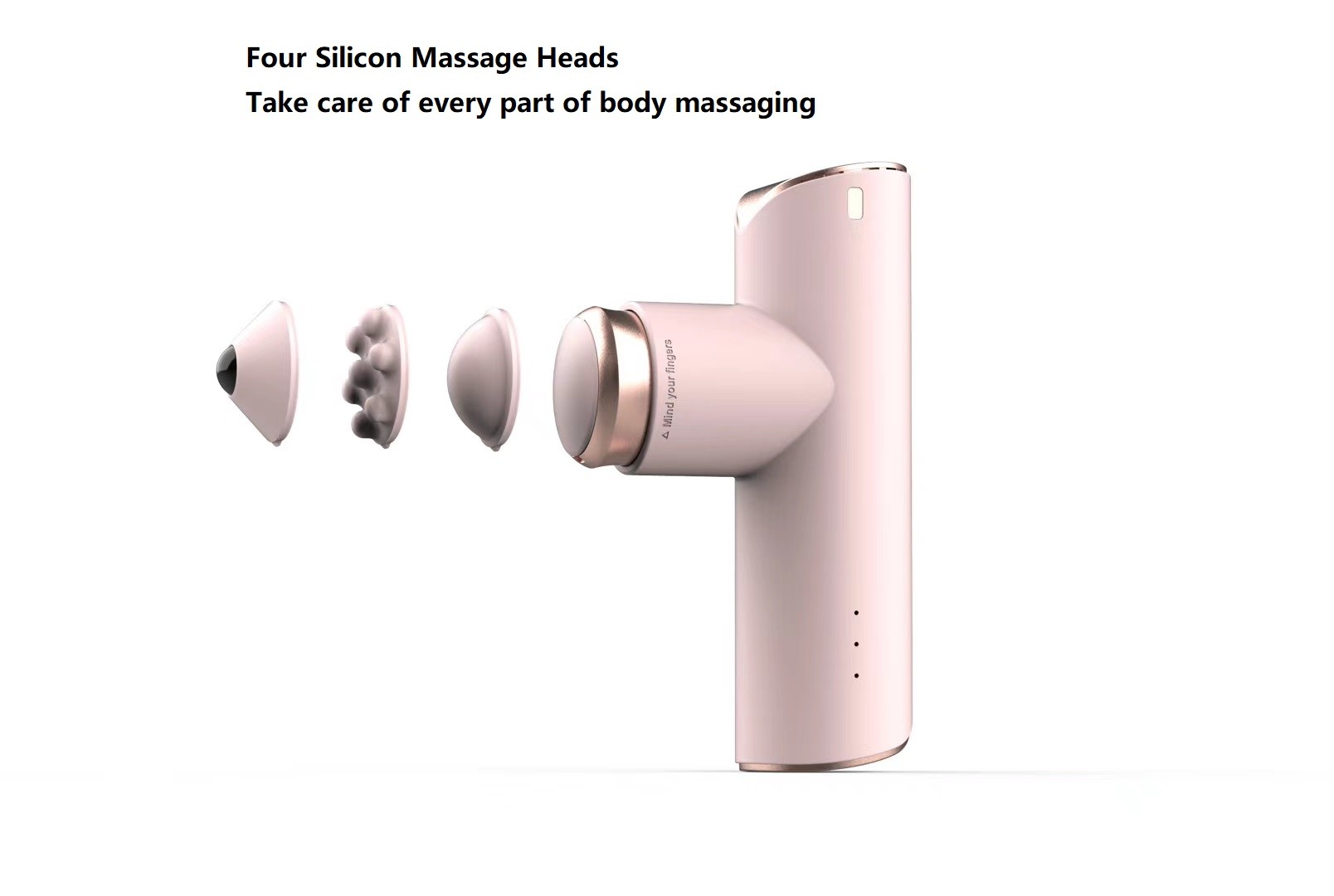 16.8V Silicon Heads Portable Massage Gun USB Charging For Lady Elder Use