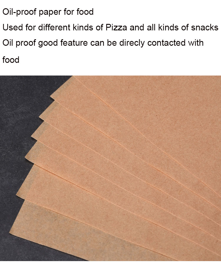 Straw Pulp Oil Proof Paper for Take Away Food Bakery Pizza Pad Barbecue French Fries