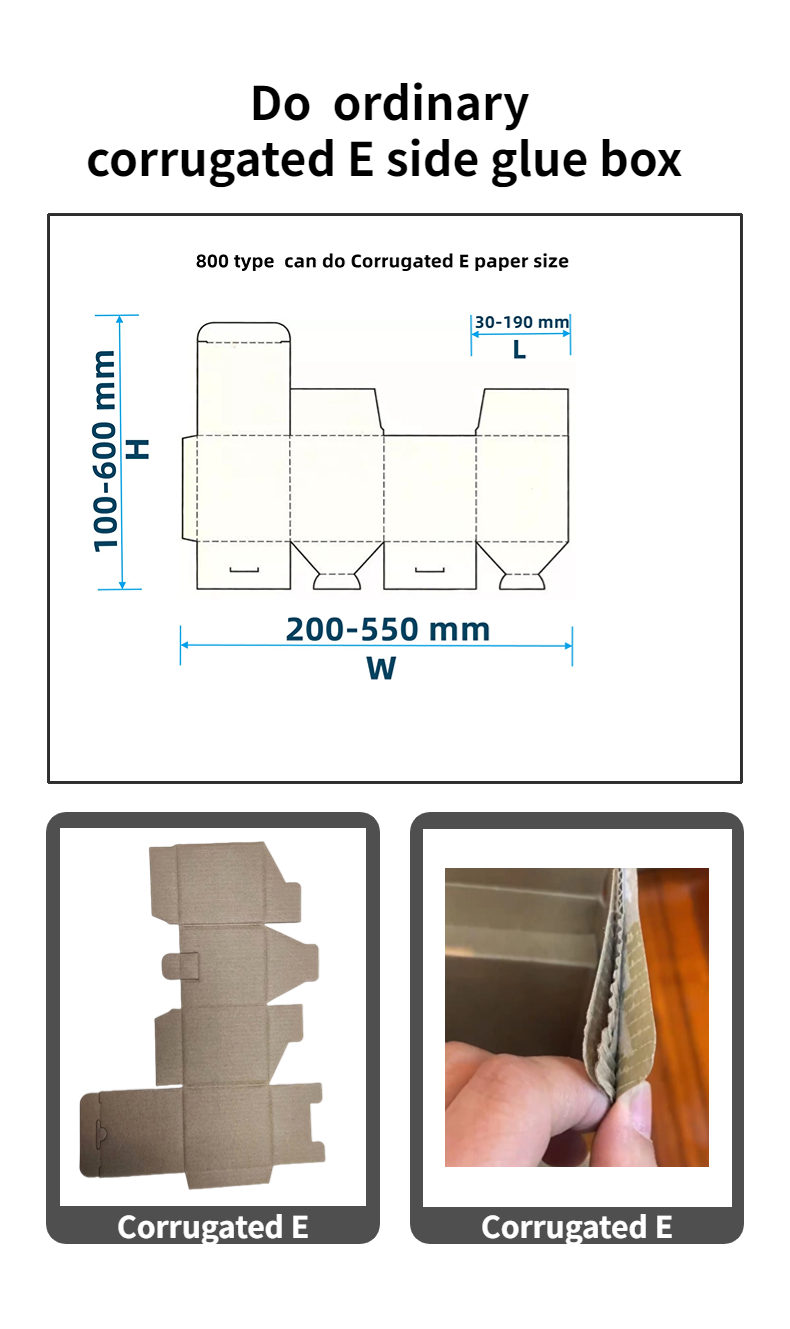 PLC Controlled CQT-800WK-1 Corrugated Paper Box Folder Gluer Machine for Box Packaging