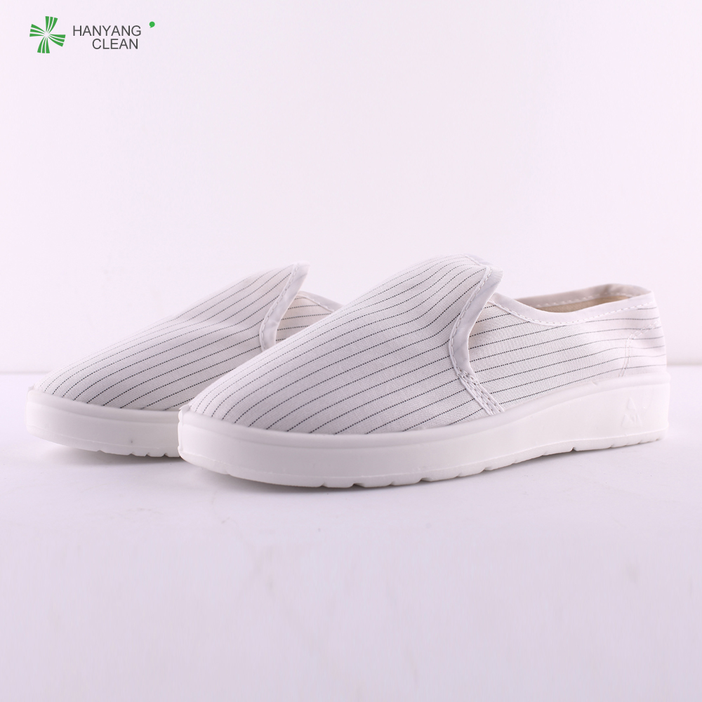 Anti Slip Esd Work Shoes ANSI/ESD S20.20 Standards With White Blue Stripe