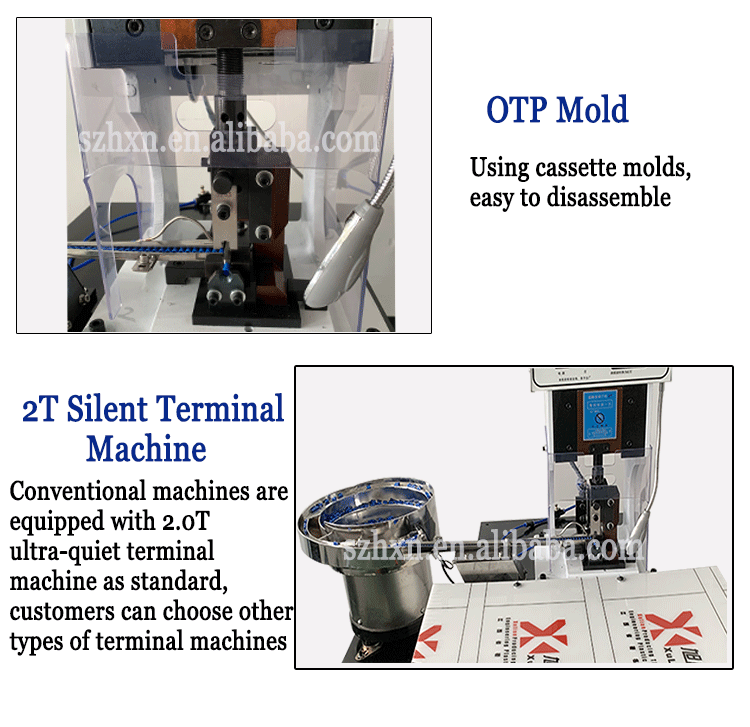 2T Auto Vibrate Plate Feeding Single Grain Pre-insulated Terminal Ferrule Crimping Machine