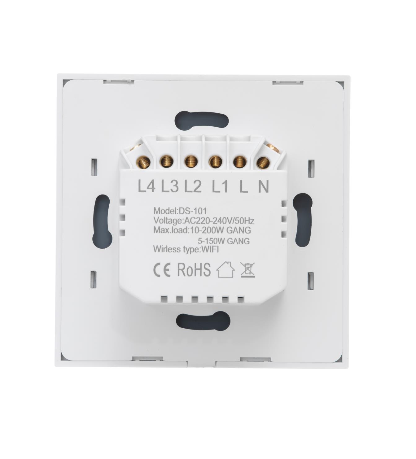 WiFi RF433 3 Gang Touch Switch 10A Three Gang Smart Light Switch