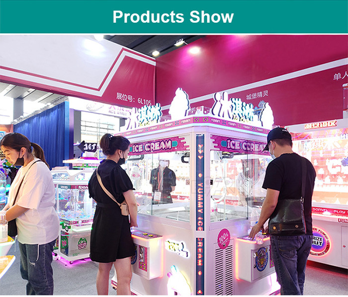 4 Players Crane Game Machine Ice Cream Vending Gift Claw Machine