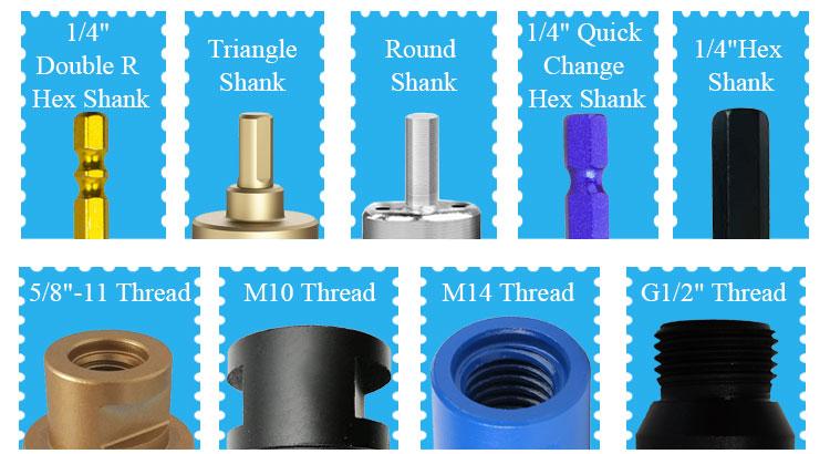 8 10 Mm M14 Vacuum Brazed Diamond Core Drill Bits For Porcelain Tile Granite Masonry