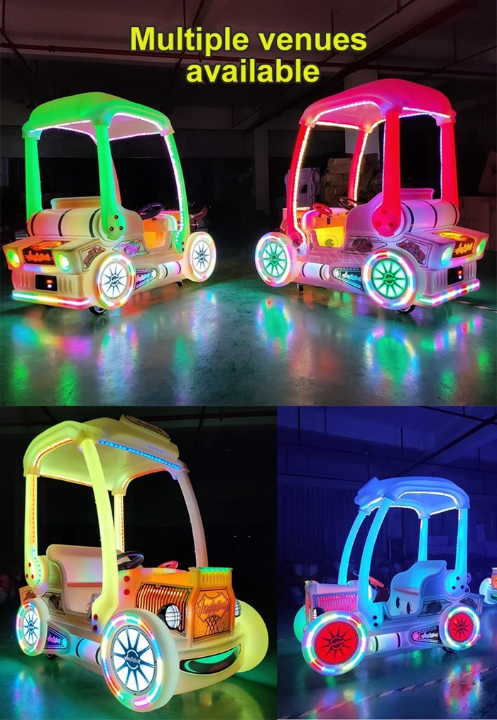 Electronic Old Roof Kids Bumper Car Riding Game Rain Proof
