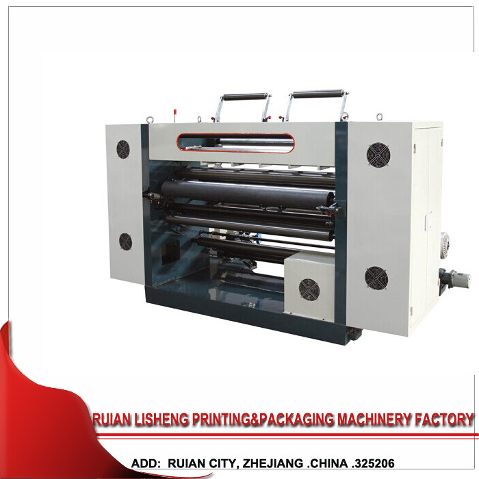 Vertical Plastic Film High Speed Slitting Machine With Auto Tension