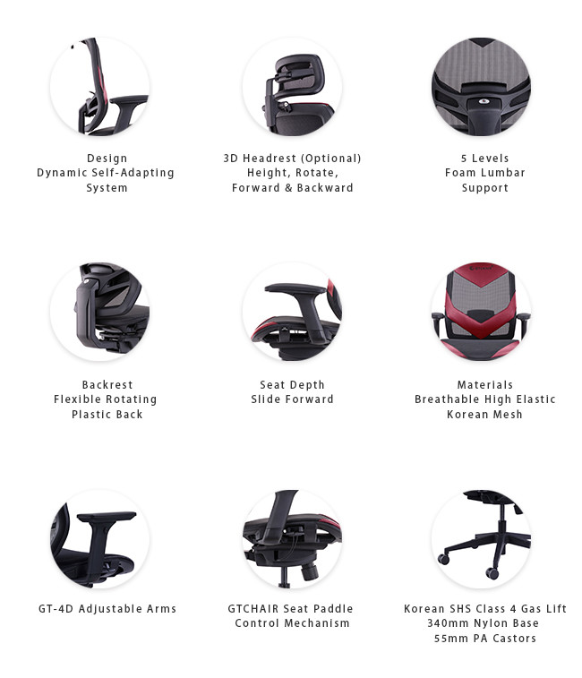 Breathable Gaming Chairs with Headrest and Neck Support New Design Ergonomic Swivel Gaming Chair