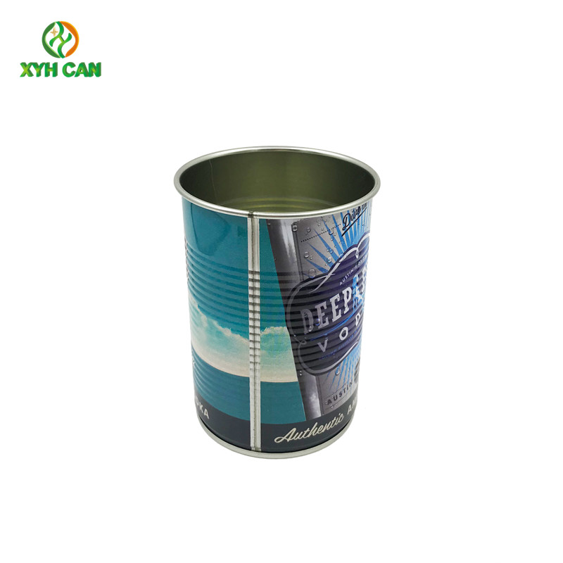 Alcohol Tin Can Vodka Packaging CMYK Printing 500ml Water Tin Cup